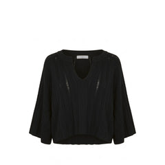 Malo Black Cotton Women Sweater
