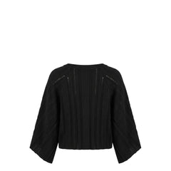 Malo Black Cotton Women Sweater