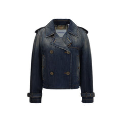 Burberry Blue Cotton Denim Jacket