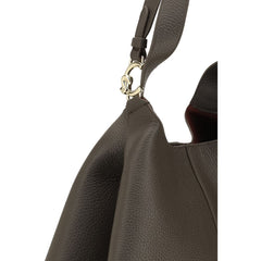 Coccinelle Brown Calf Leather Bos Taurus Shoulder Bag
