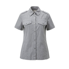 Mr&Mrs Italy Grey Cotton Women Shirt