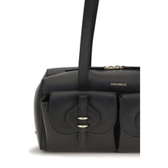 Coccinelle Black Calf Leather Bos Taurus Shoulder Bag