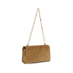 Savette Beige Calf Leather Bos Taurus Shoulder Bag