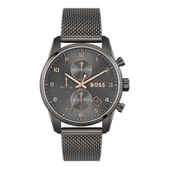 Hugo Boss Gray Stainless Steel Dress Watch