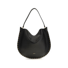 Isabel Marant Black Calf Leather Bos Taurus Shoulder Bag