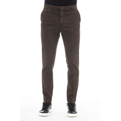 Peserico Brown Cotton Men Pants