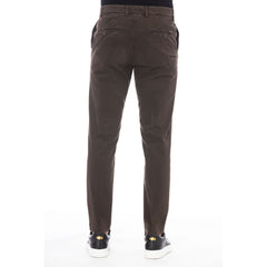 Peserico Brown Cotton Men Pants