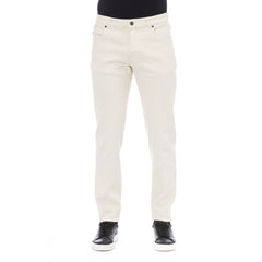 Peserico Bianco Cotton Men Pant