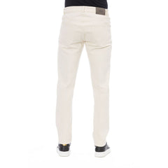 Peserico Bianco Cotton Men Pant