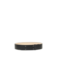 Maison Margiela Black Calf Leather Bos Taurus Regular Belt