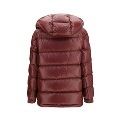 Moncler Bordeaux Goose Down Full-Length Jacket