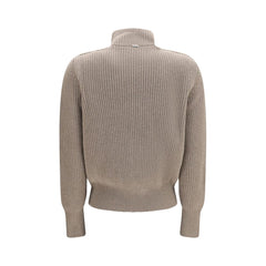 Herno Beige Wool Oves Aries Cardigan