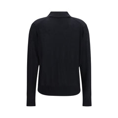 Loulou De Saison Black Cashmere Polo Shirt