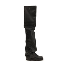 The Attico Black Polyurethane Over The Knee