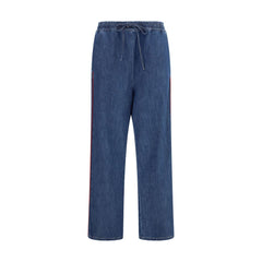 Valentino Garavani Blue Polyester Casual Pants