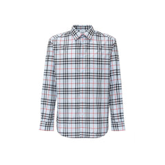 Burberry Blue Cotton Dress Shirt