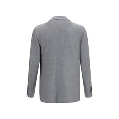 Lardini Gray Wool Oves Aries Full-Length Jacket