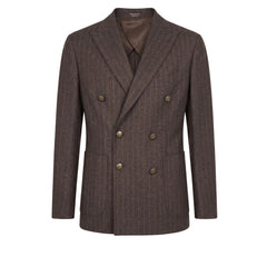 Peserico Brown Wool Men Jacket