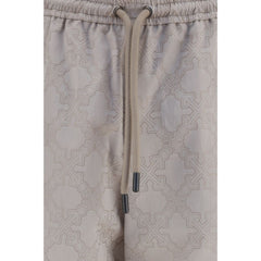Off-White Beige Cotton Casual Pants