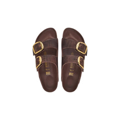 Birkenstock Brown Leather Flat Sandals