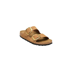 Birkenstock Brown Leather Flat Sandals