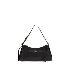 Prada Black Calf Leather Bos Taurus Shoulder Bag