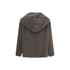 Khaite Bicolor Wool Oves Aries Full-Length Jacket