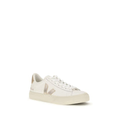 Veja White Calf Leather Bos Taurus Low Top Sneakers