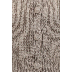 Forte_Forte Beige Silk Cardigan