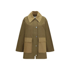 Ganni Bicolor Cotton Full-Length Jacket