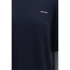 Miu Miu Blue Wool Oves Aries Sweatshirt