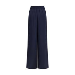 Max Mara Blue Silk Casual Pants