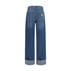 Dolce & Gabbana Blue Cotton Straight-Leg Jeans