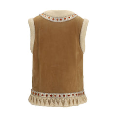 Valentino Garavani Beige Lamb Ovis Aries Aries Sleeveless Jacket