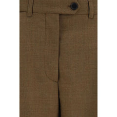 Prada Brown Wool Oves Aries Dress Pants