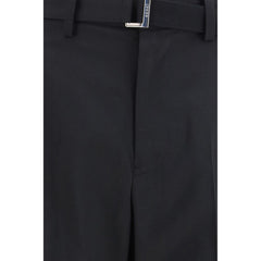 Sacai Black Polyester Casual Pants