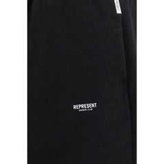 Represent Black Cotton Athletic Pants