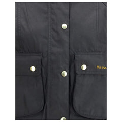 Barbour Black Cotton Full-Length Jacket