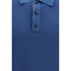 Burberry Blue Wool Oves Aries Polo Shirt