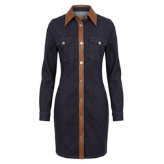 Trussardi Jeans Blue Cotton Women Dress