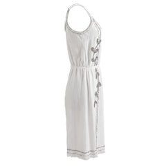 Trussardi Jeans White Cotton Women Dress