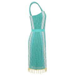 Trussardi Jeans Green Cotton Women Dress