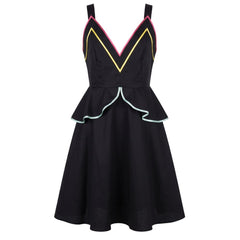Trussardi Jeans Black Cotton Women's Dress