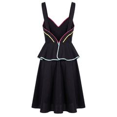 Trussardi Jeans Black Cotton Women's Dress