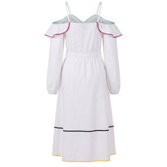 Trussardi Jeans White Cotton Women Dress