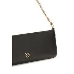 PINKO Black Calf Leather Bos Taurus Wallet