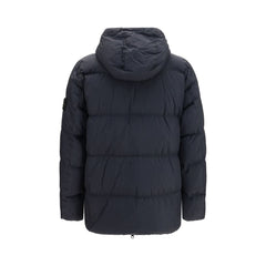 Stone Island Blue Goose Down Full-Length Jacket