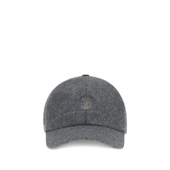 Brunello Cucinelli Gray Wool Oves Aries Cap (Baseball Hat)