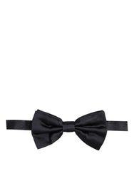 Dolce & Gabbana Men Black 100% Silk Adjustable Neck Papillon Bow Tie