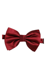 Dolce & Gabbana Men Red 100% Silk Adjustable Neck Papillon Bow Tie